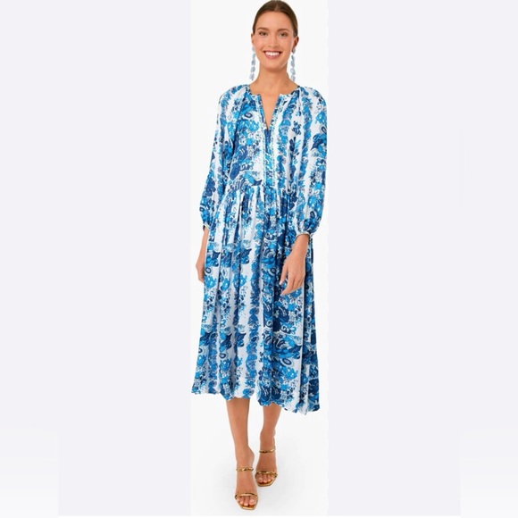 Alix of Bohemia Saranna Bluebell Midi Dress - Picture 1 of 10